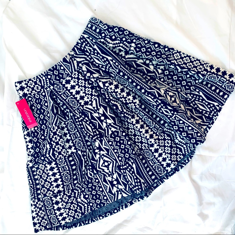 Blue and white skirt
